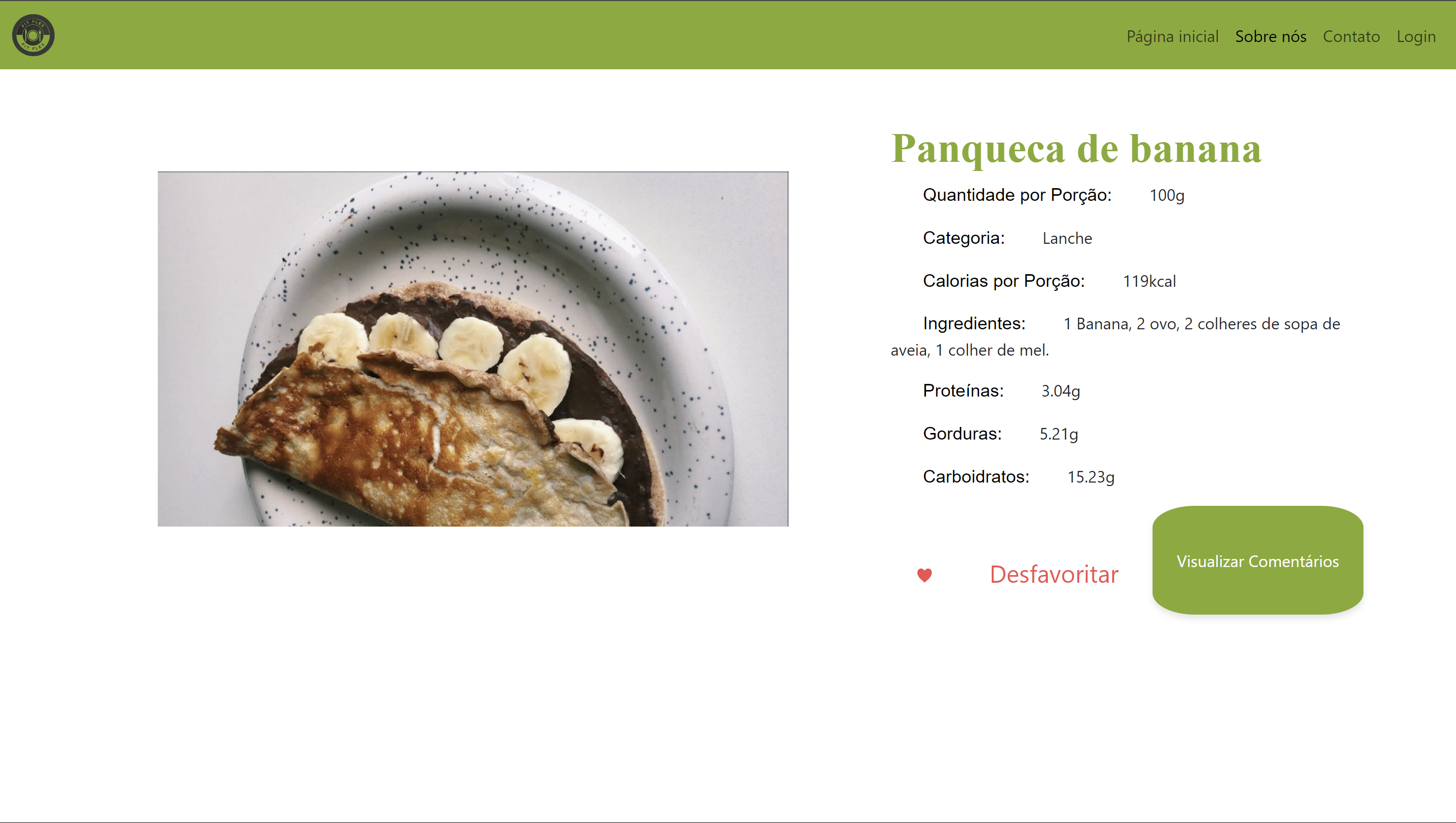 Informações da receita