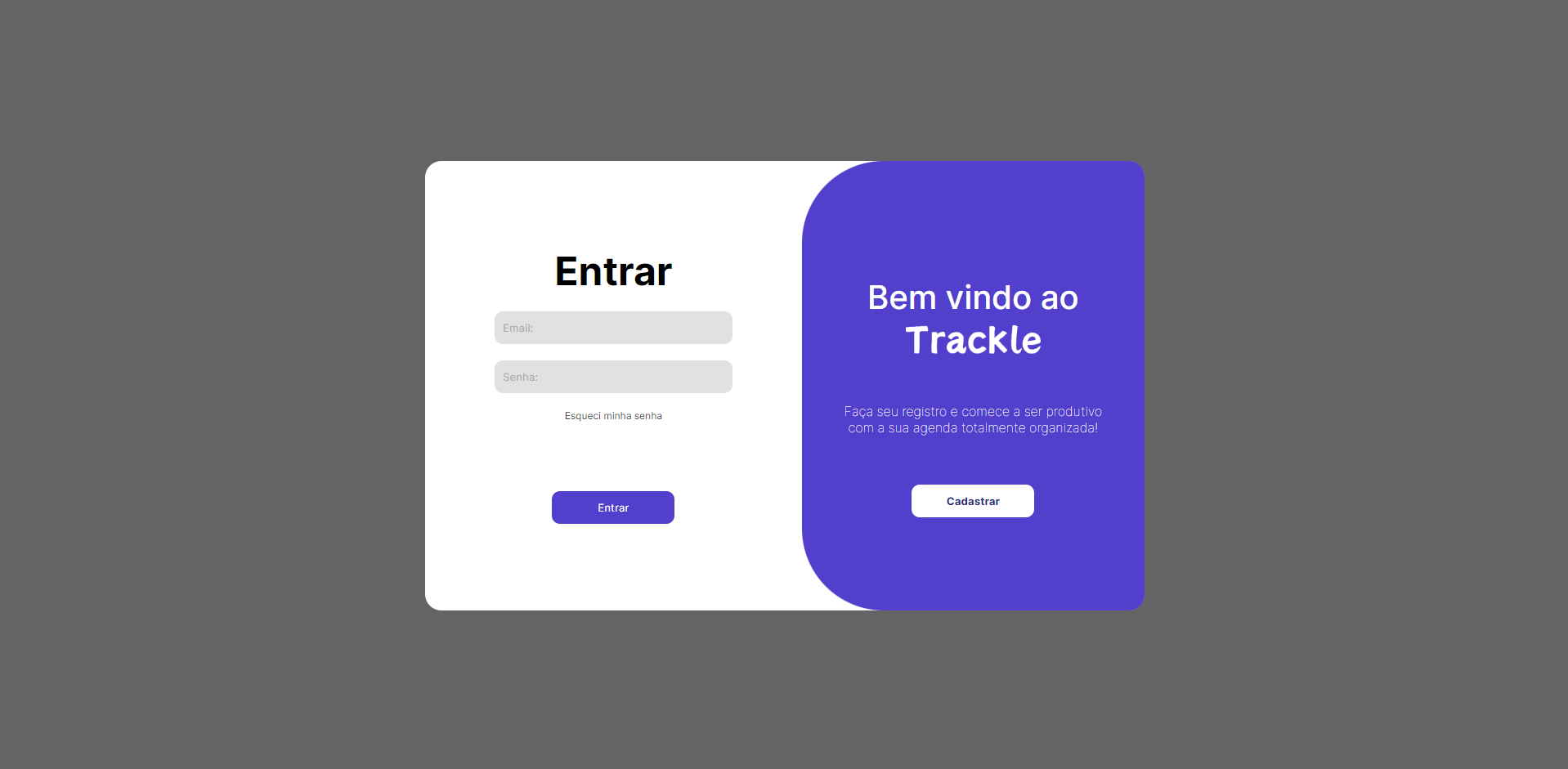 Tela Cadastro de Contatos
