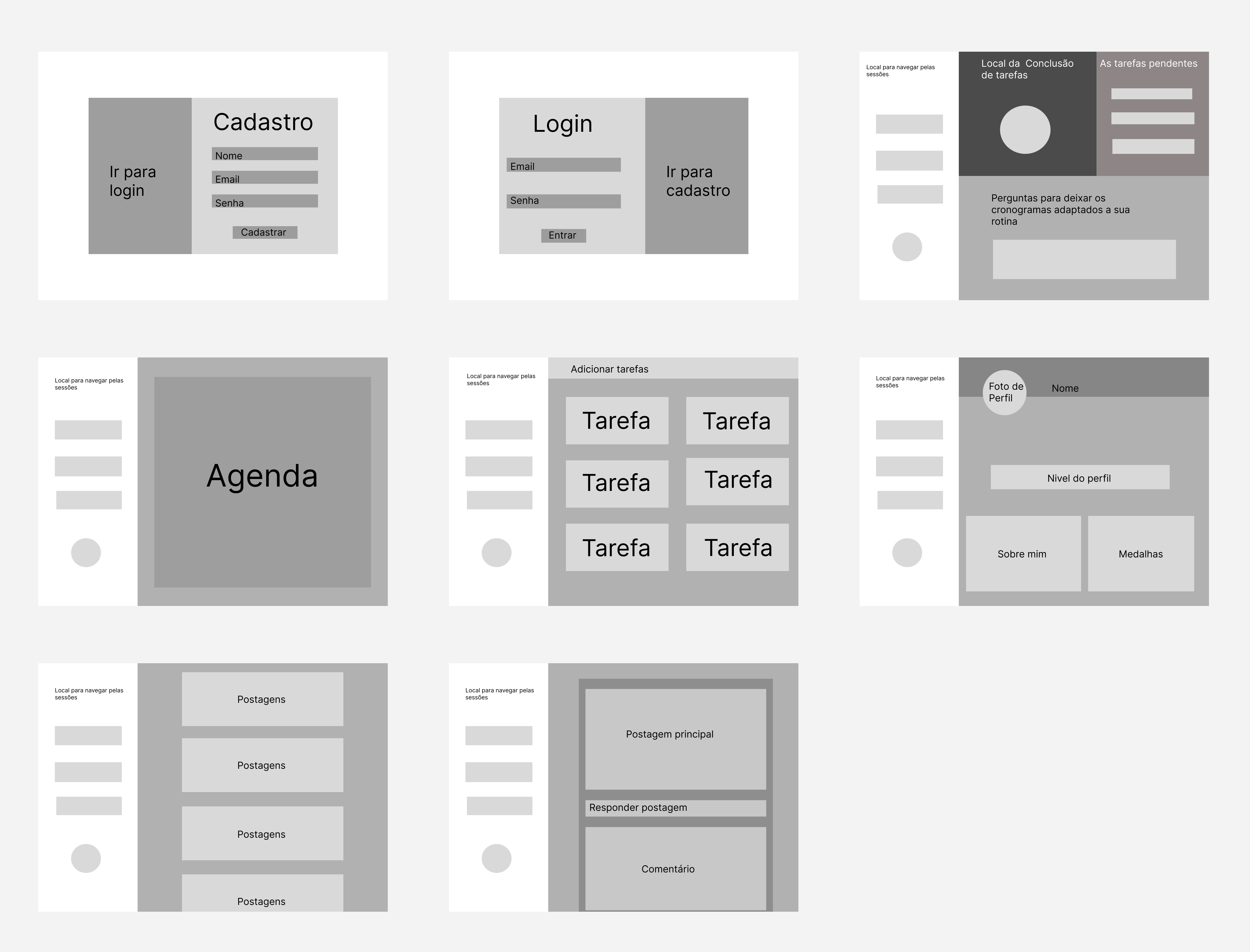 Wireframes Desktop