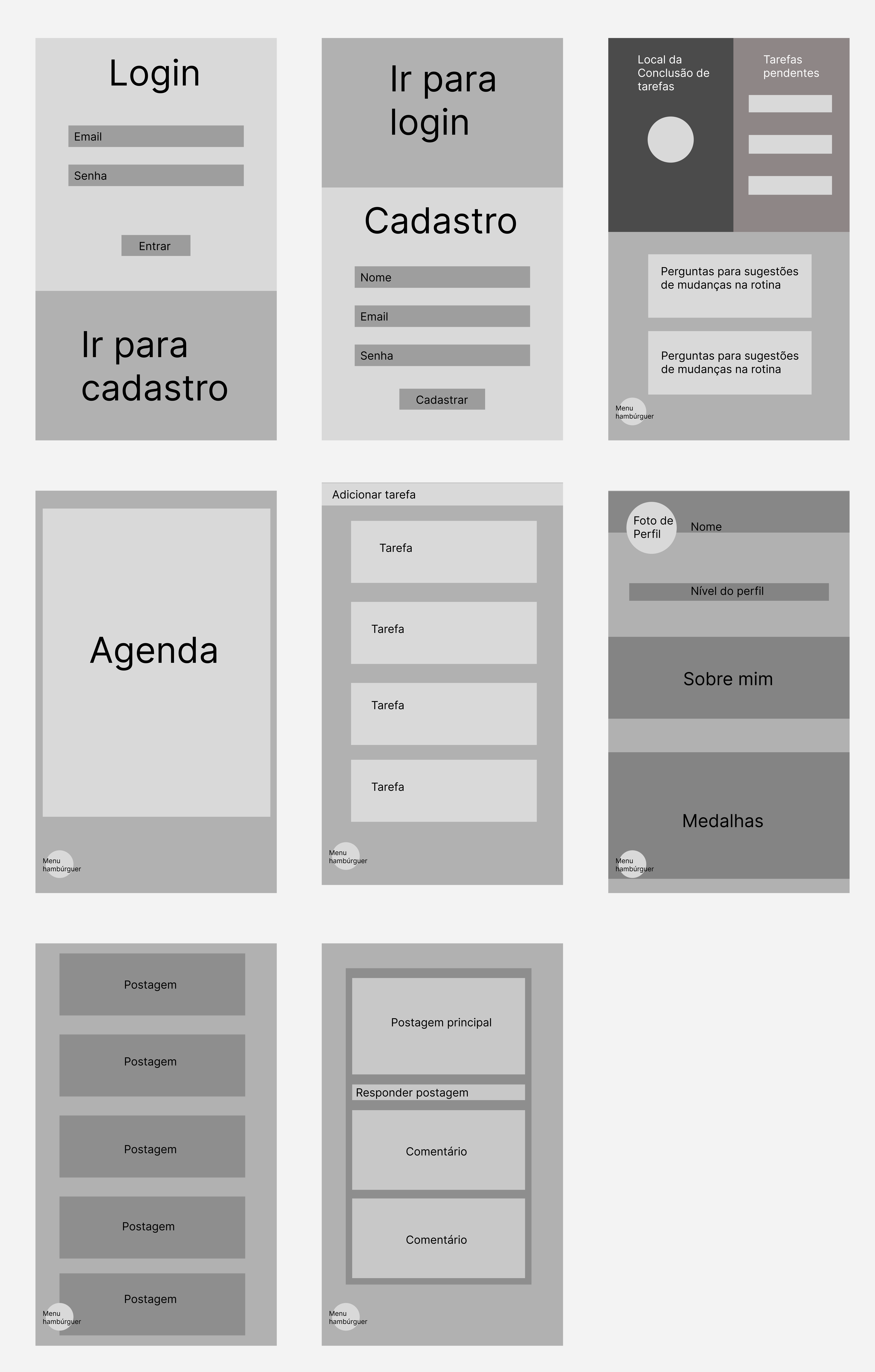 Wireframes Mobile